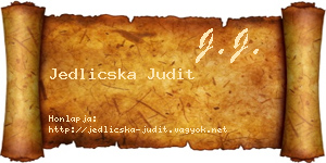 Jedlicska Judit névjegykártya